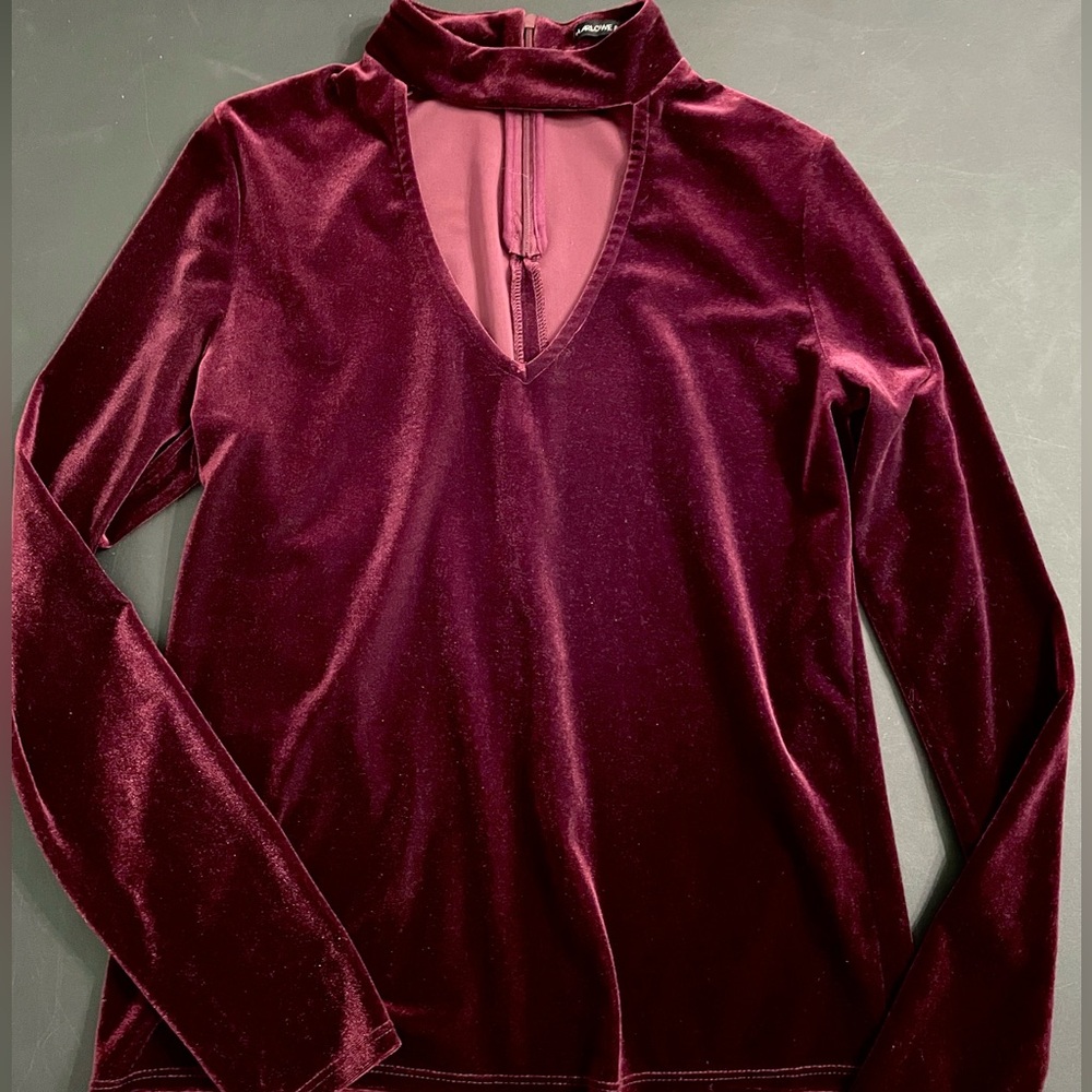 Harlowe & Graham Women’s Velvet Plum Sweater